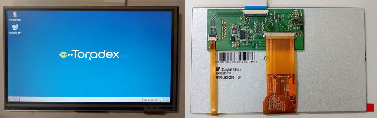 Tianma 7.0 Inch RGB LCD interface with Toradex module