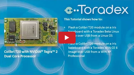 Toradex Colibri T20 flashing Linux and Win CE