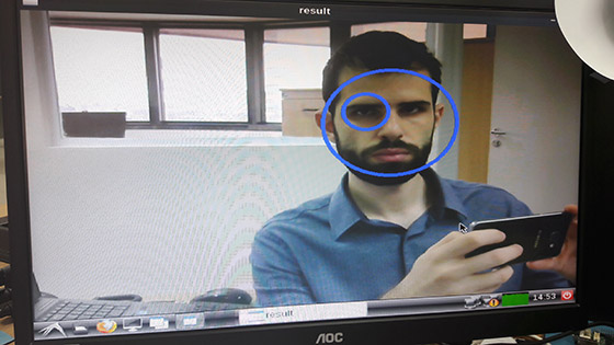 Face and eye tracking application