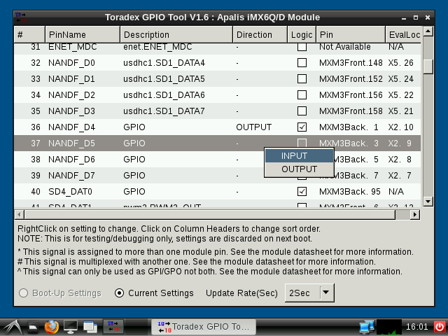 Configuring MXM3 pin