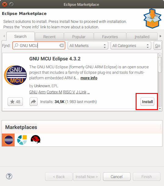 Eclipse Marketplace search and install