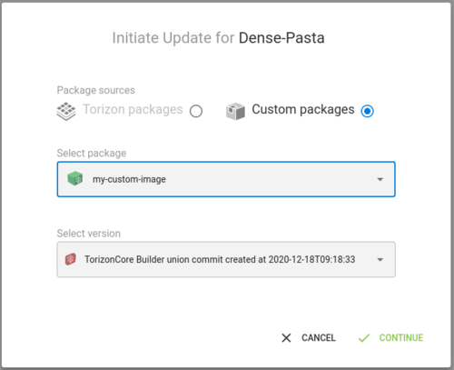 Updating a customized image using the Torizon Platform Services