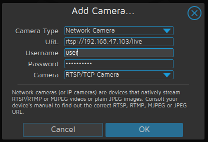 Adding an RTSP camera