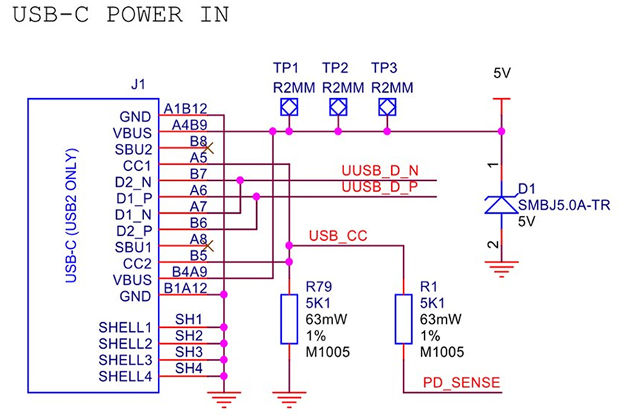Rasp Pi 4 USB-C circuit